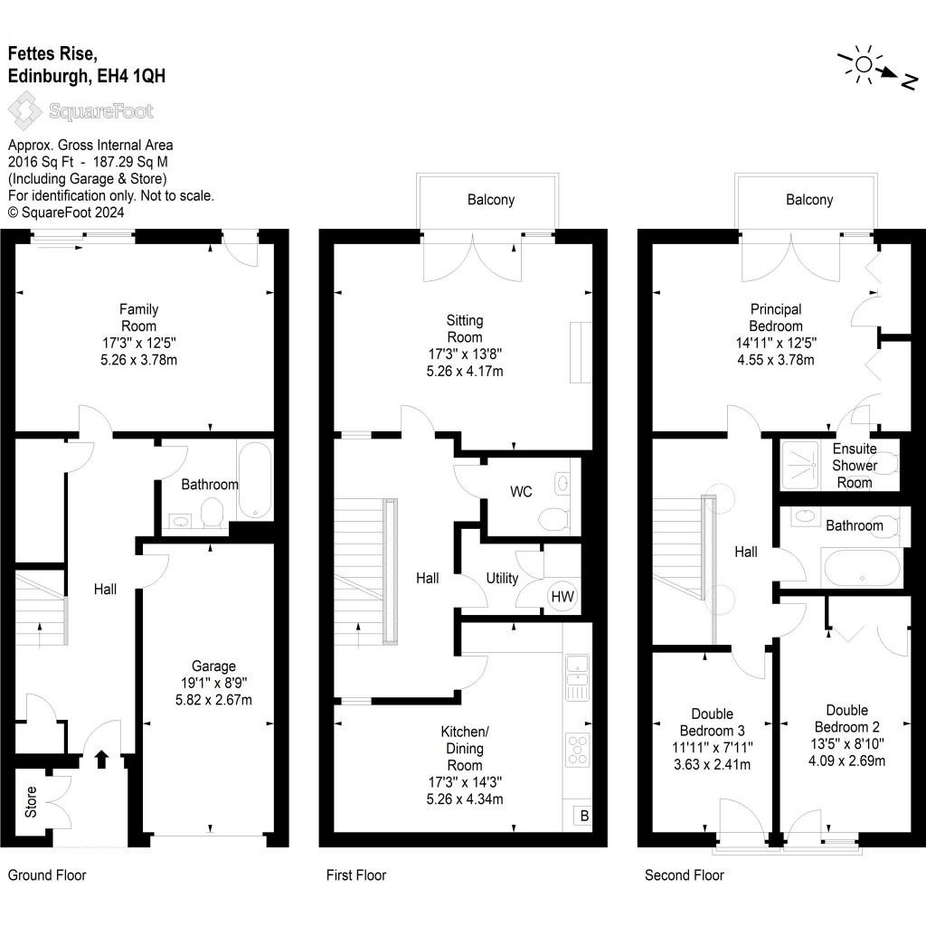 Floorplans For Fettes Rise, Edinburgh, Midlothian