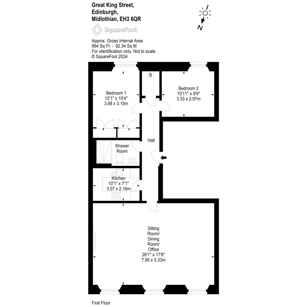 Floorplans For Great King Street, Edinburgh, Midlothian