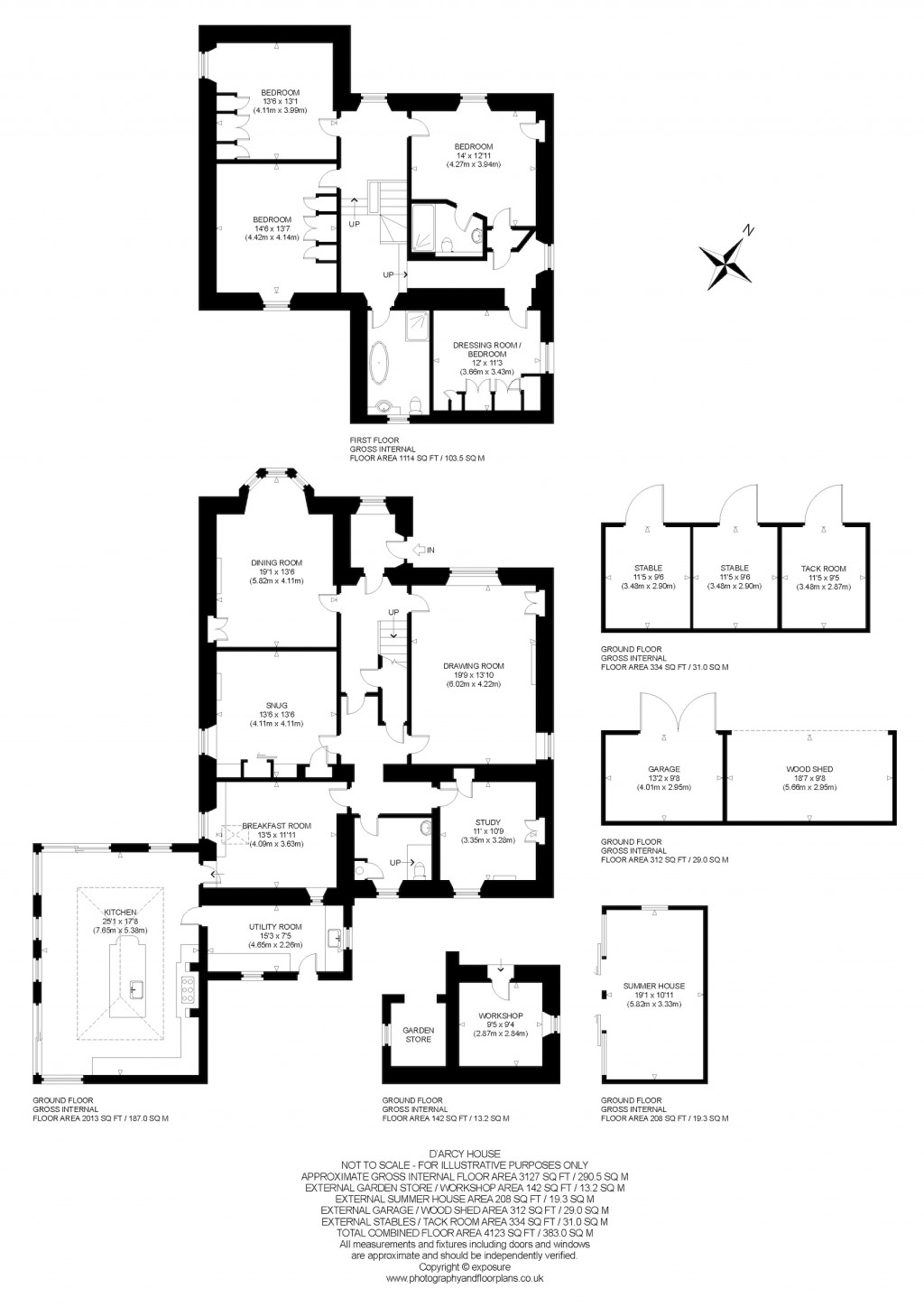 Floorplans For D'Arcy House, Dalkeith, Midlothian