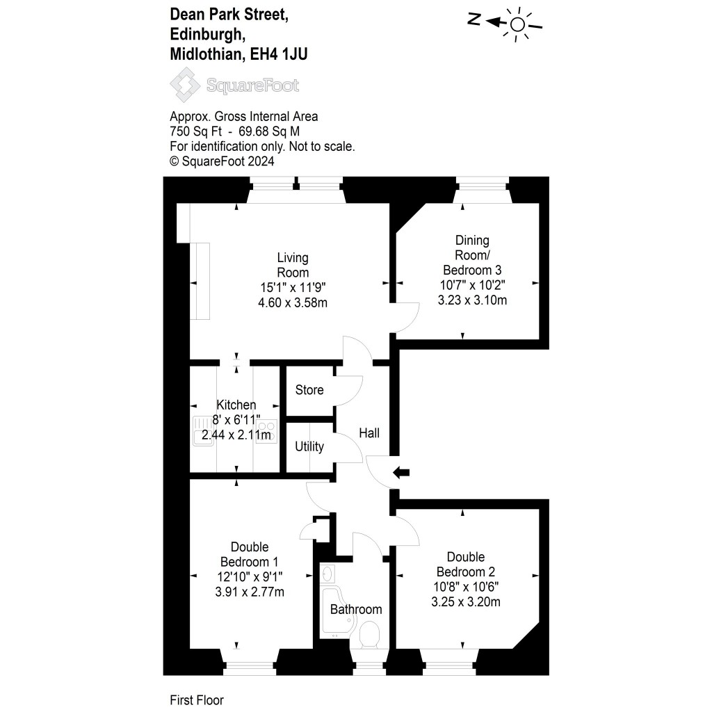 Floorplans For Dean Park Street, Edinburgh, Midlothian