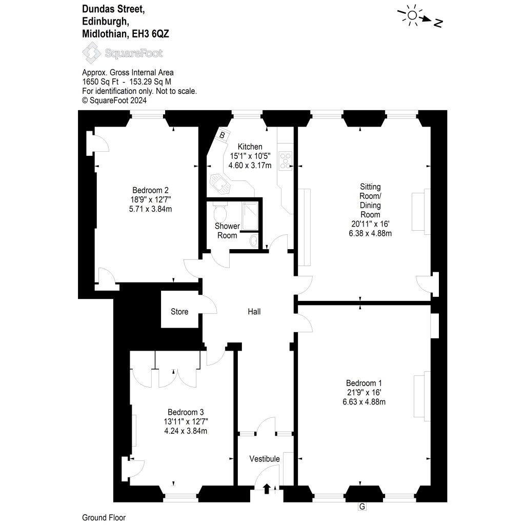 Floorplans For Dundas Street, Edinburgh, Midlothian