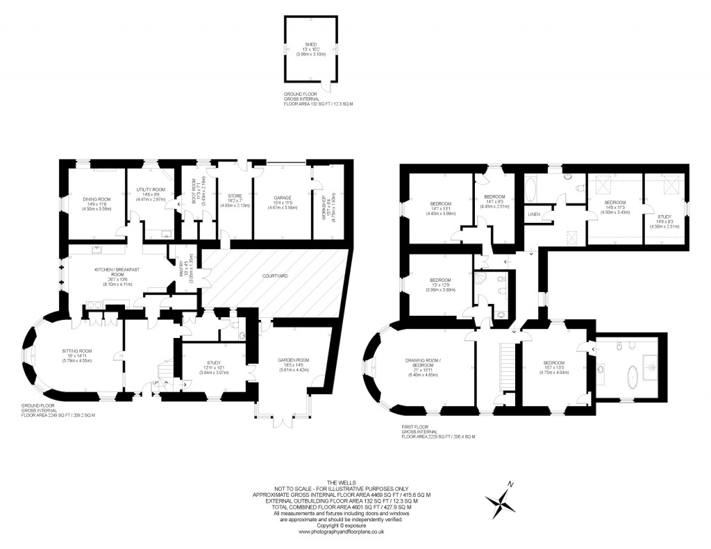 Floorplans For The Wells, Claymires Lane, Newstead, Melrose, Scottish Borders