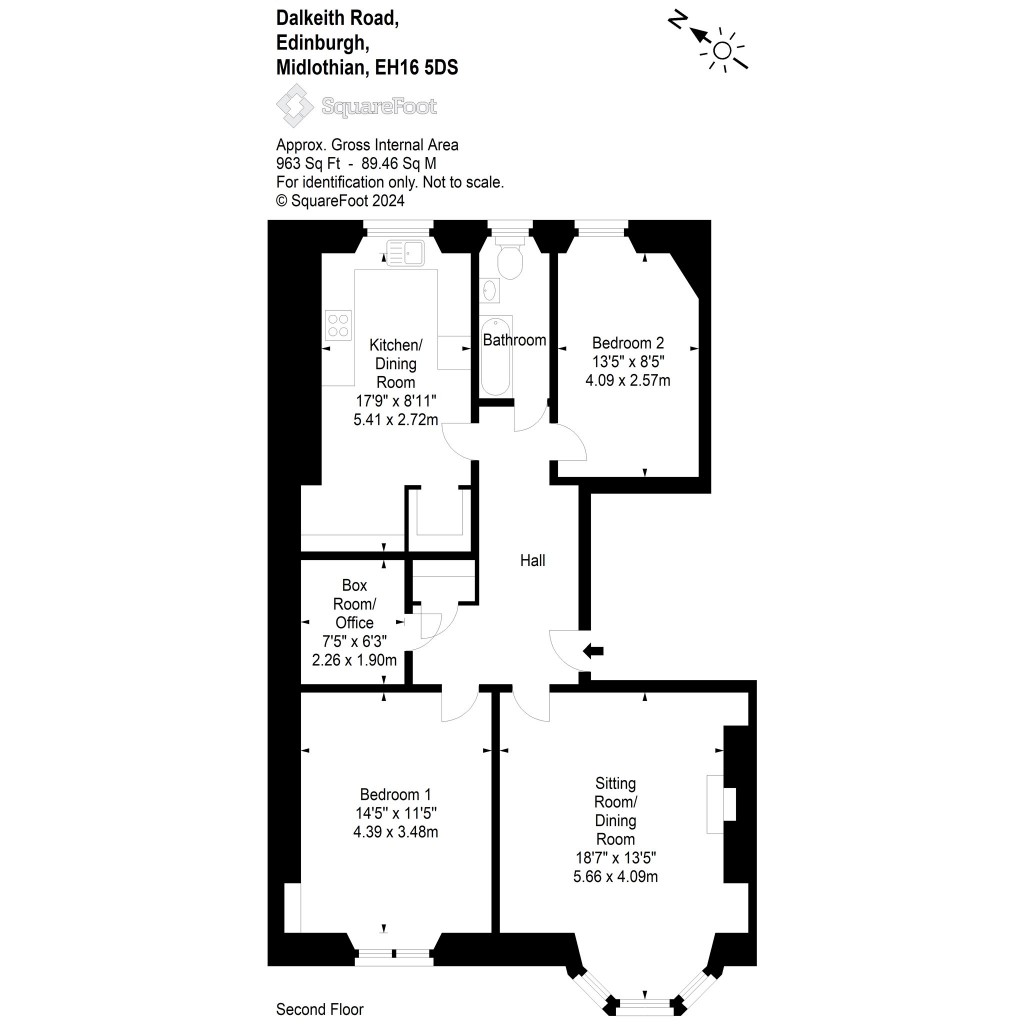 Floorplans For 2f1, Dalkeith Road, Edinburgh, Midlothian