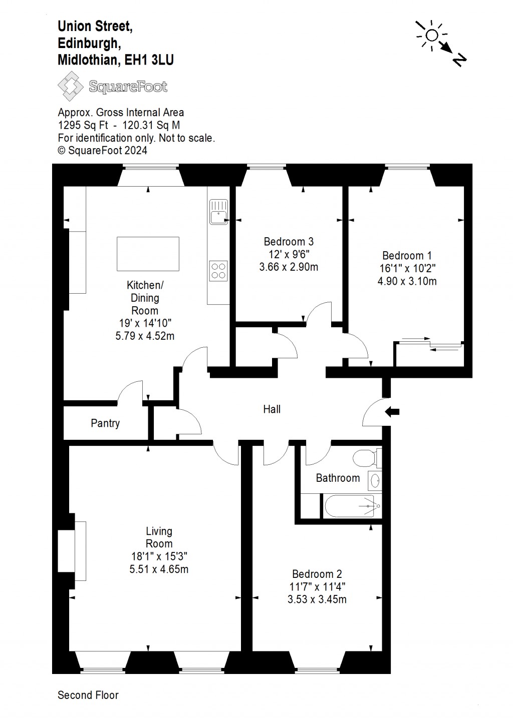 Floorplans For Union Street, Edinburgh, Midlothian