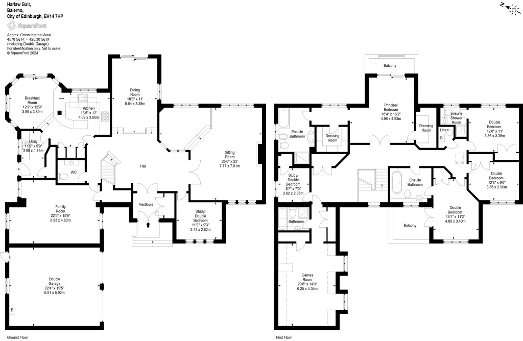 Floorplans For Harlaw Gait, Balerno, Edinburgh