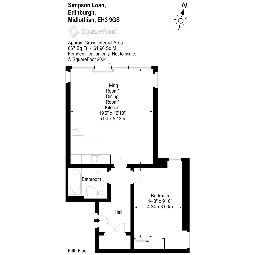 Floorplans For Flat 23, Simpson Loan, Edinburgh, Midlothian