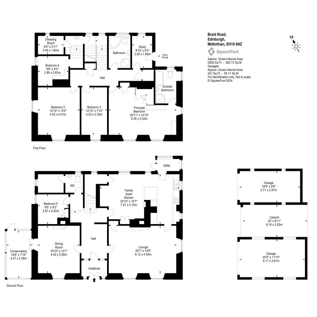 Floorplans For Braid Road, Edinburgh, Midlothian