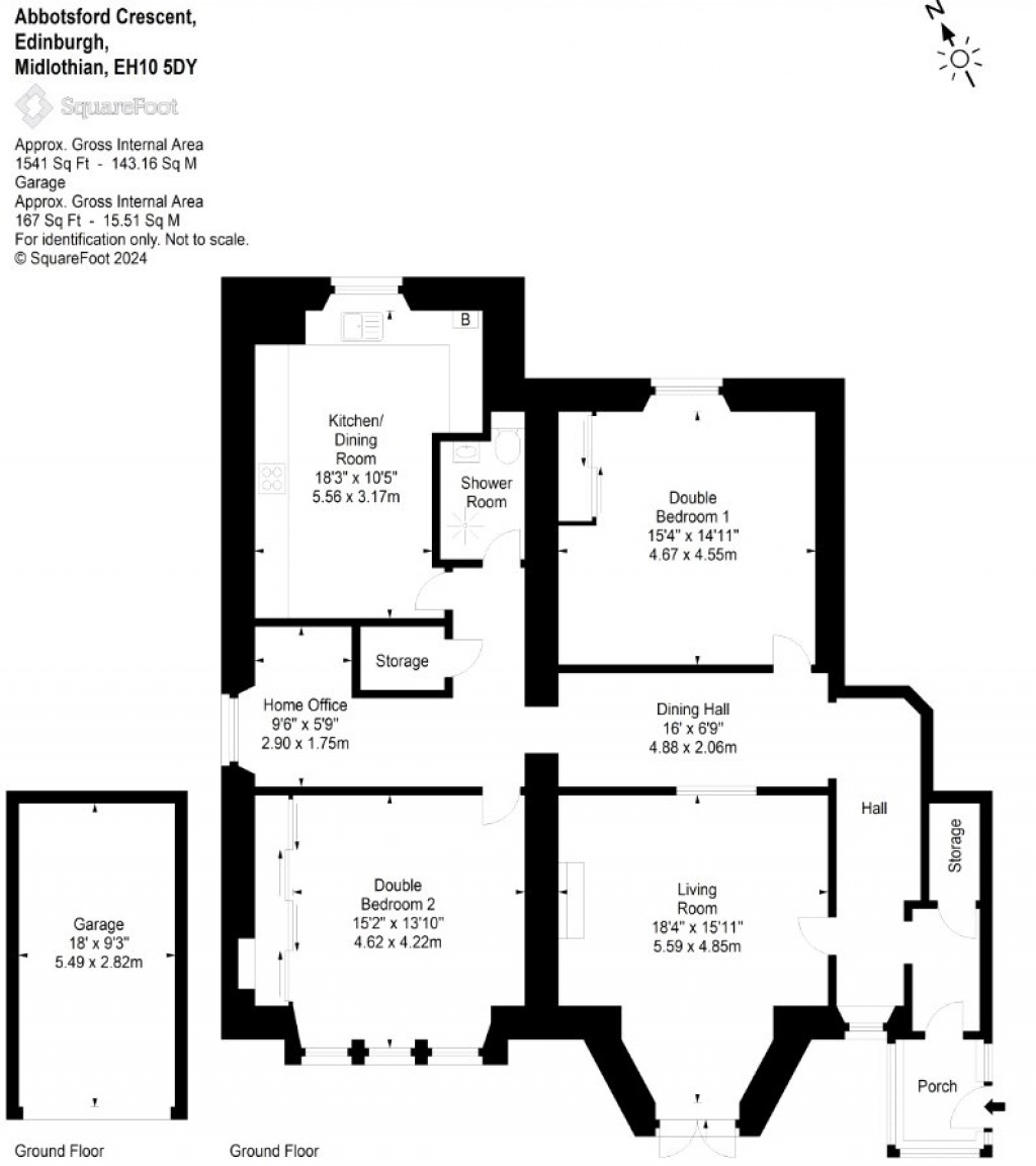 Floorplans For 8A, Abbotsford Crescent, Edinburgh, Midlothian