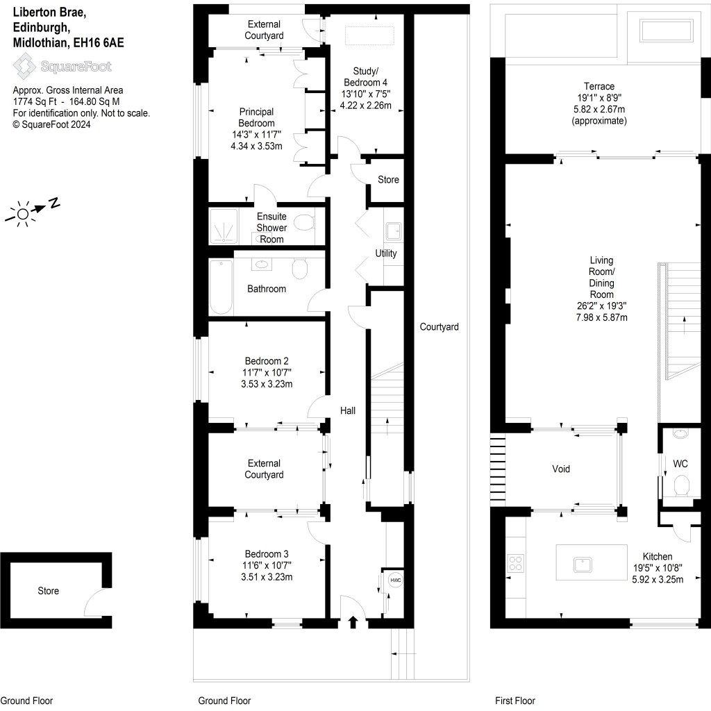 Floorplans For Liberton Brae, Edinburgh, Midlothian