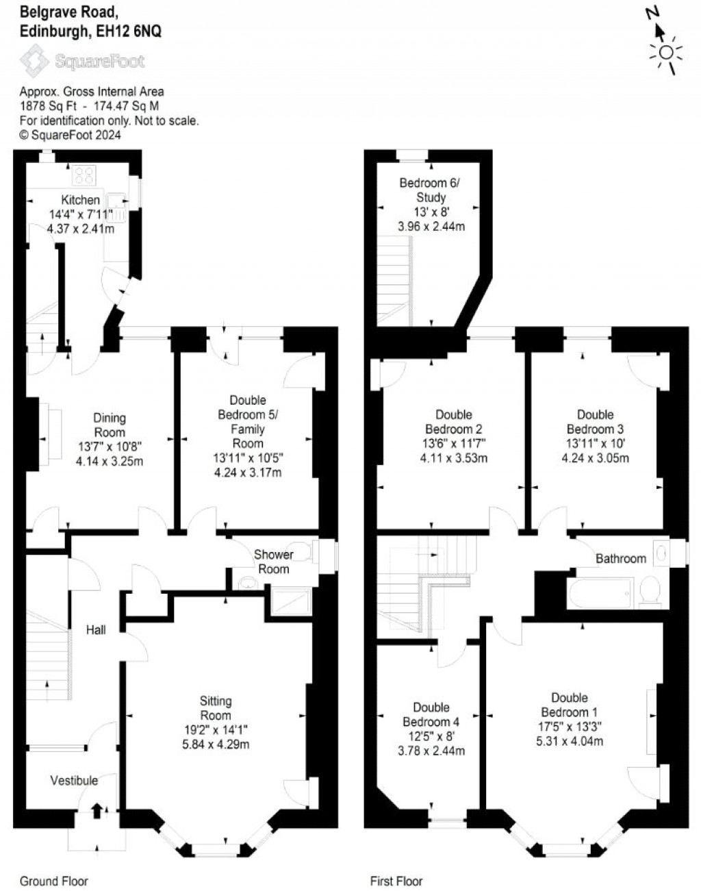 Floorplans For Belgrave Road, Edinburgh, Midlothian