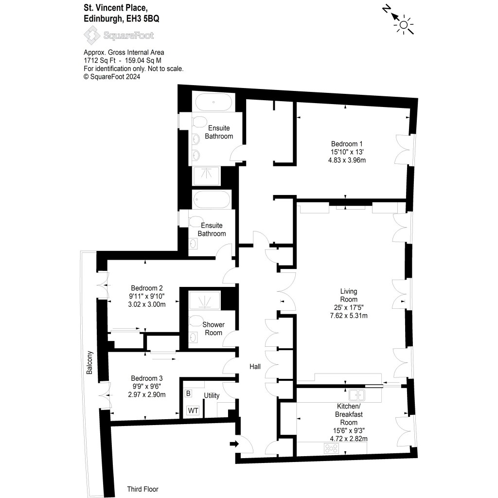 Floorplans For St. Vincent Place, Edinburgh