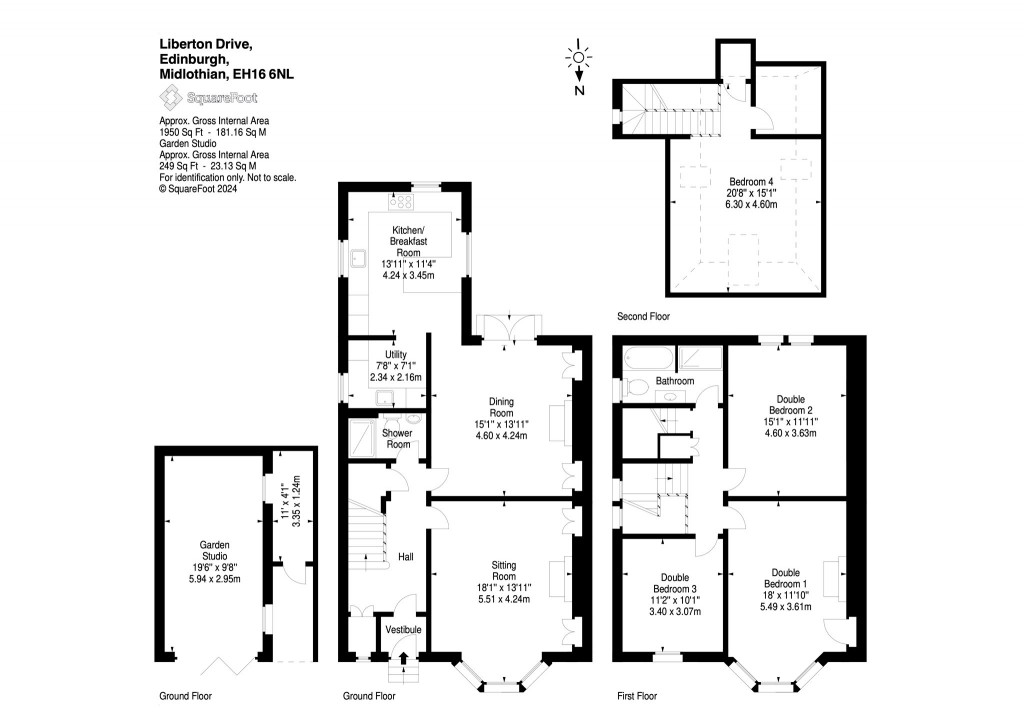 Floorplans For Liberton Drive, Edinburgh, Midlothian