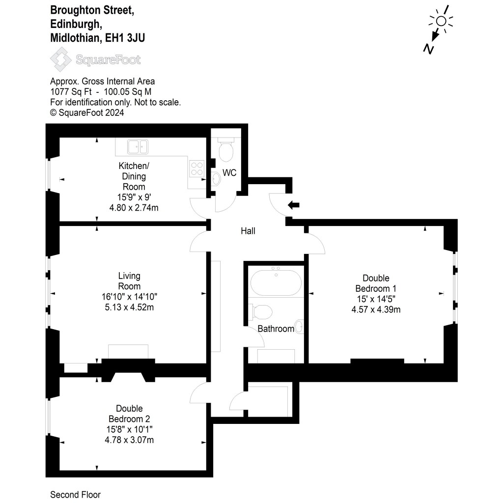 Floorplans For 31/4, Broughton Street, Edinburgh, Midlothian