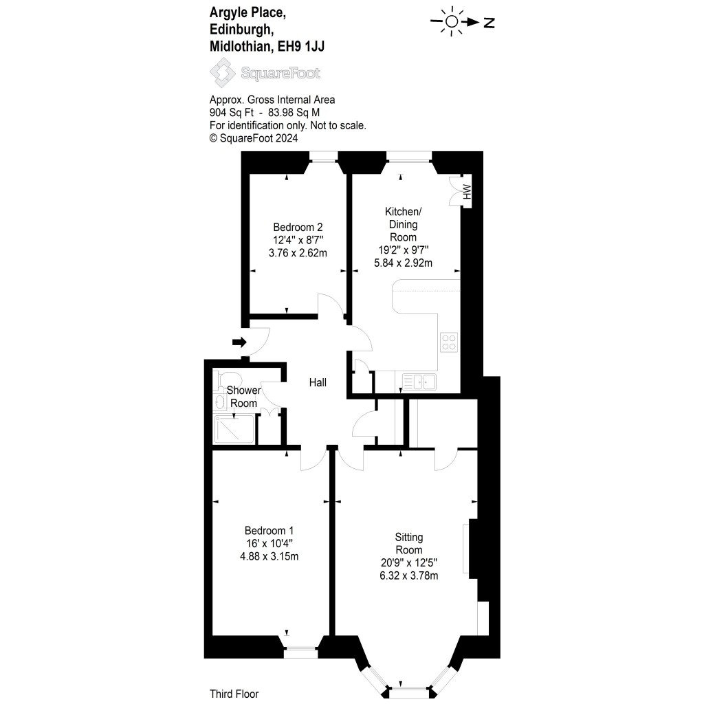 Floorplans For 19/5, Argyle Place, Edinburgh, Midlothian