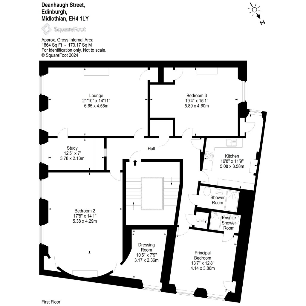 Floorplans For 6/1, Deanhaugh Street, Edinburgh