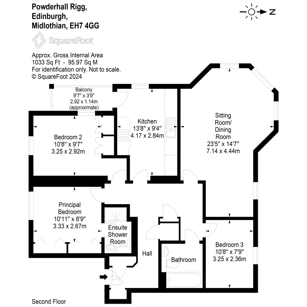 Floorplans For Flat 11, Powderhall Rigg, Edinburgh