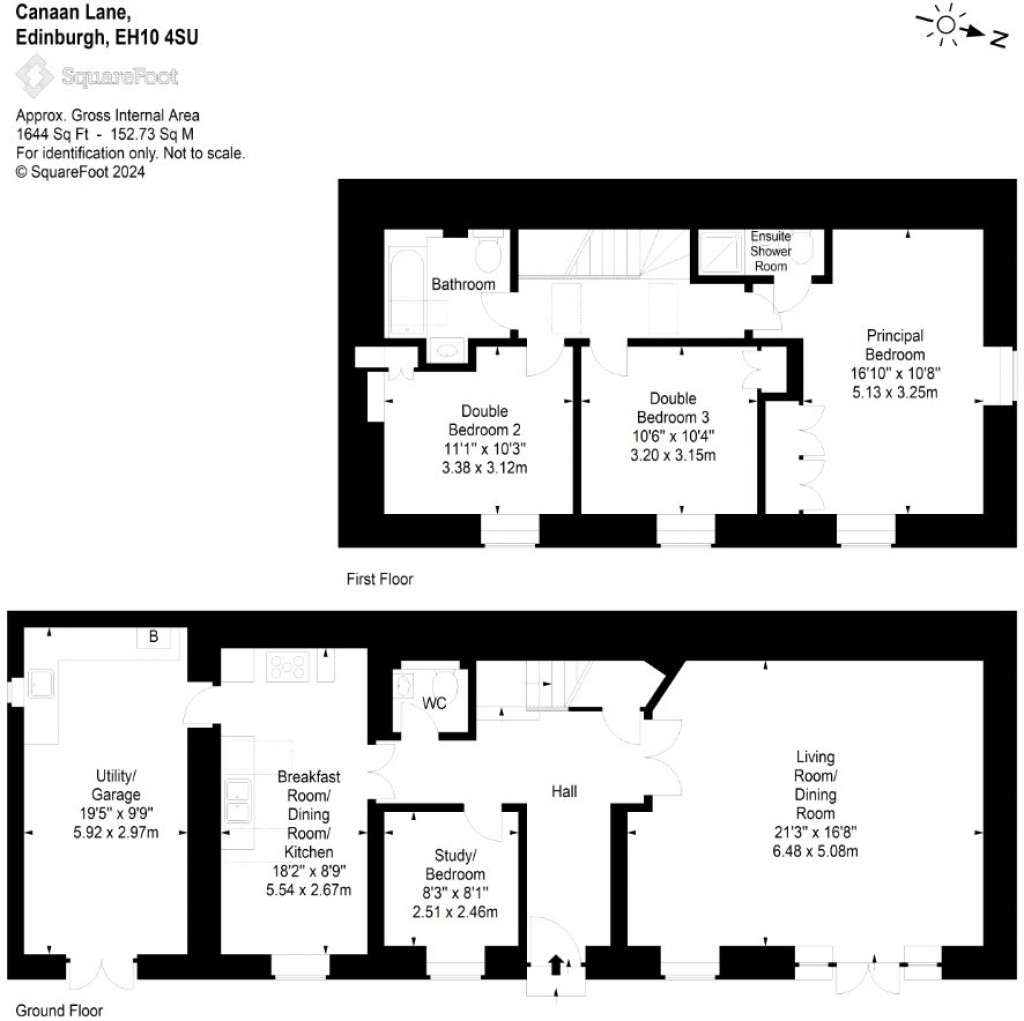 Floorplans For Woodburn Coach House, Canaan Lane, Edinburgh