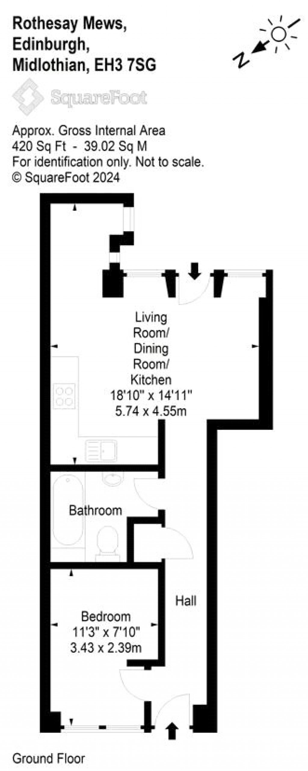 Floorplans For Rothesay Mews, Edinburgh, Midlothian