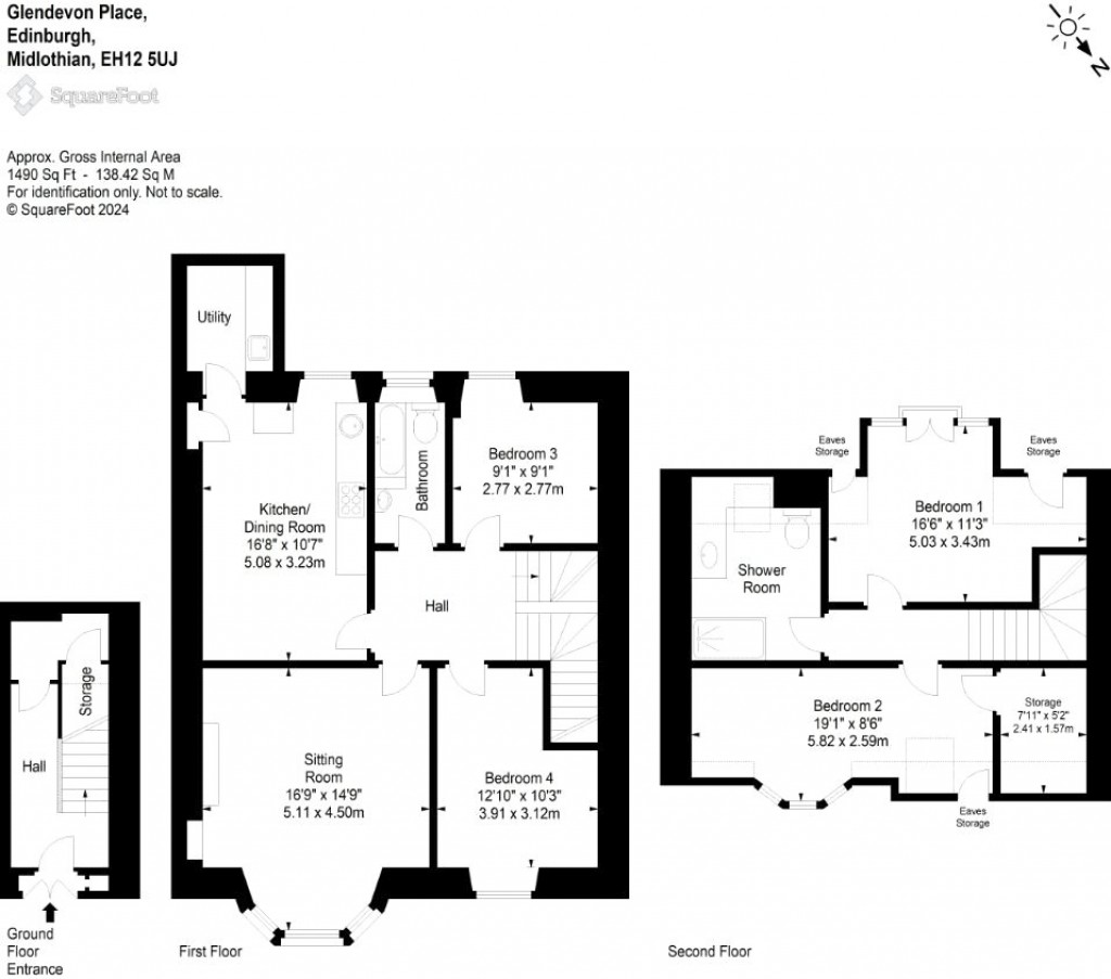 Floorplans For Glendevon Place, Edinburgh, Midlothian