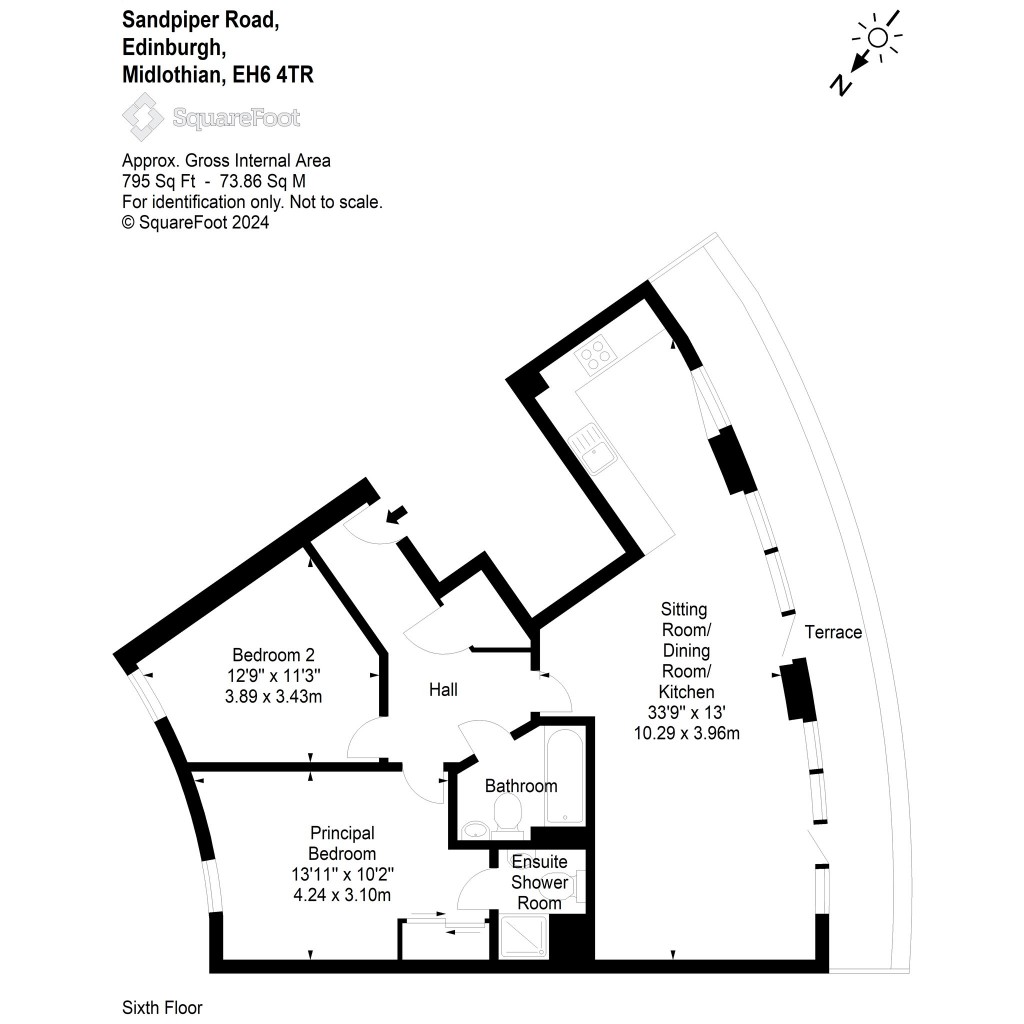 Floorplans For Flat 10, Sandpiper Road, Edinburgh, Midlothian