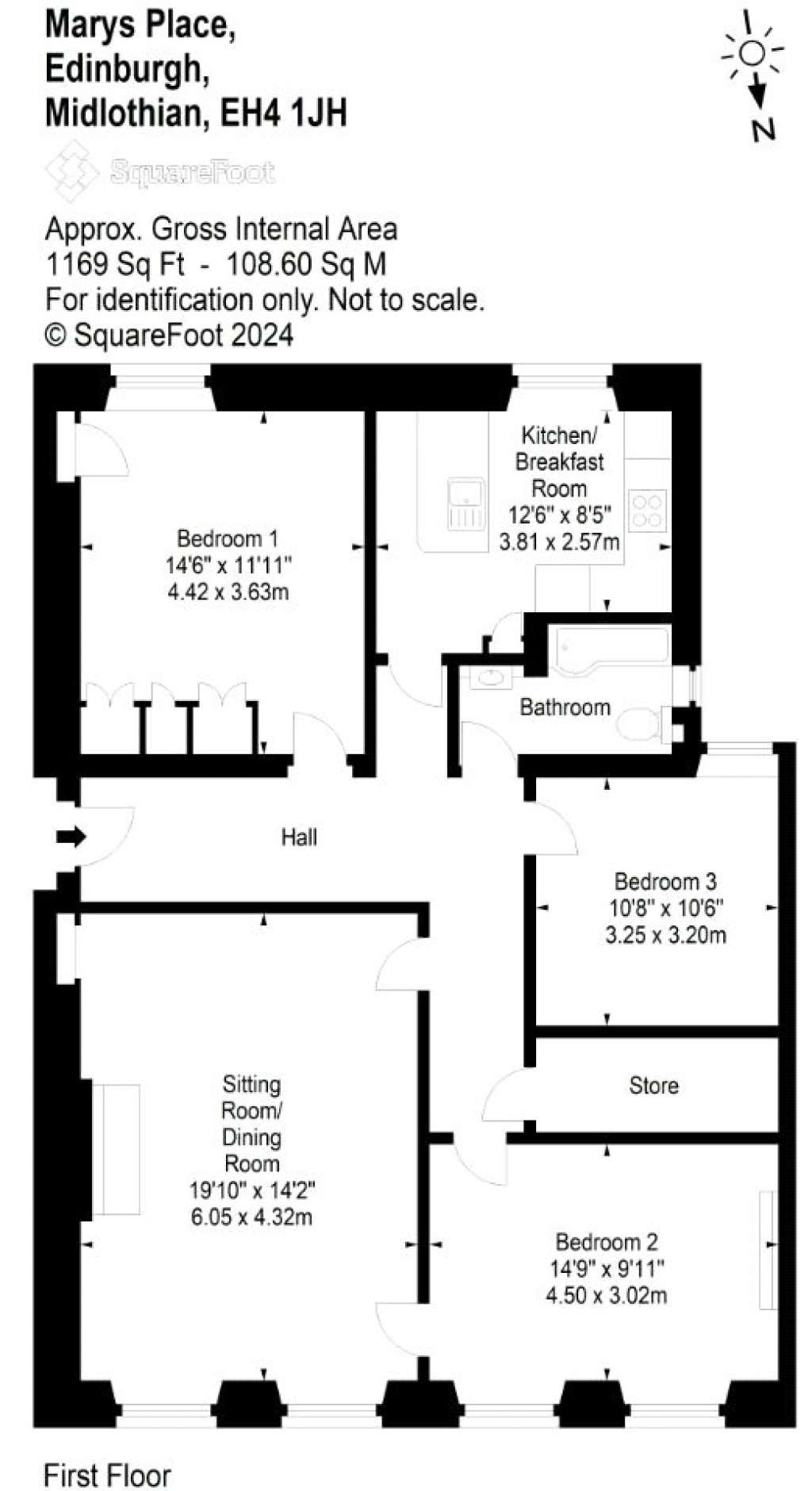 Floorplans For 8/1, Marys Place, Edinburgh