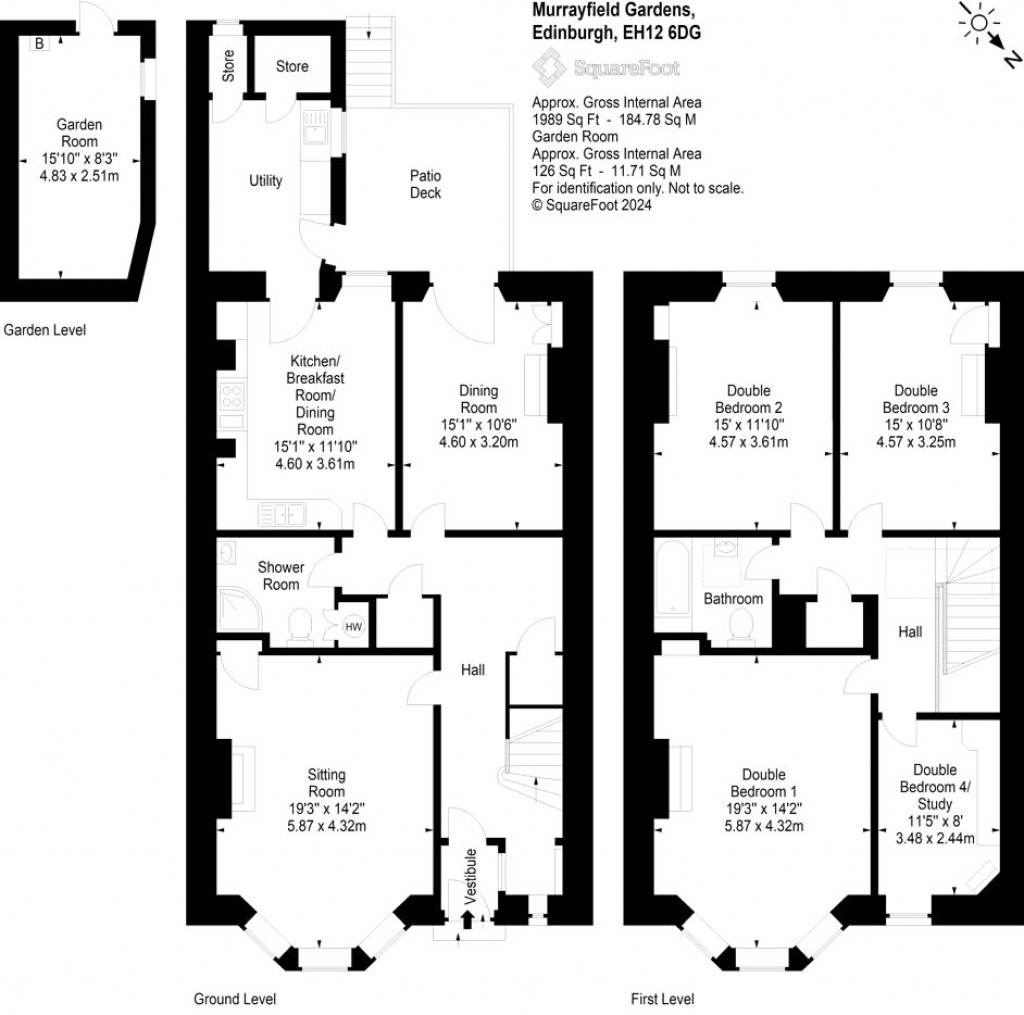 Floorplans For Murrayfield Gardens, Edinburgh