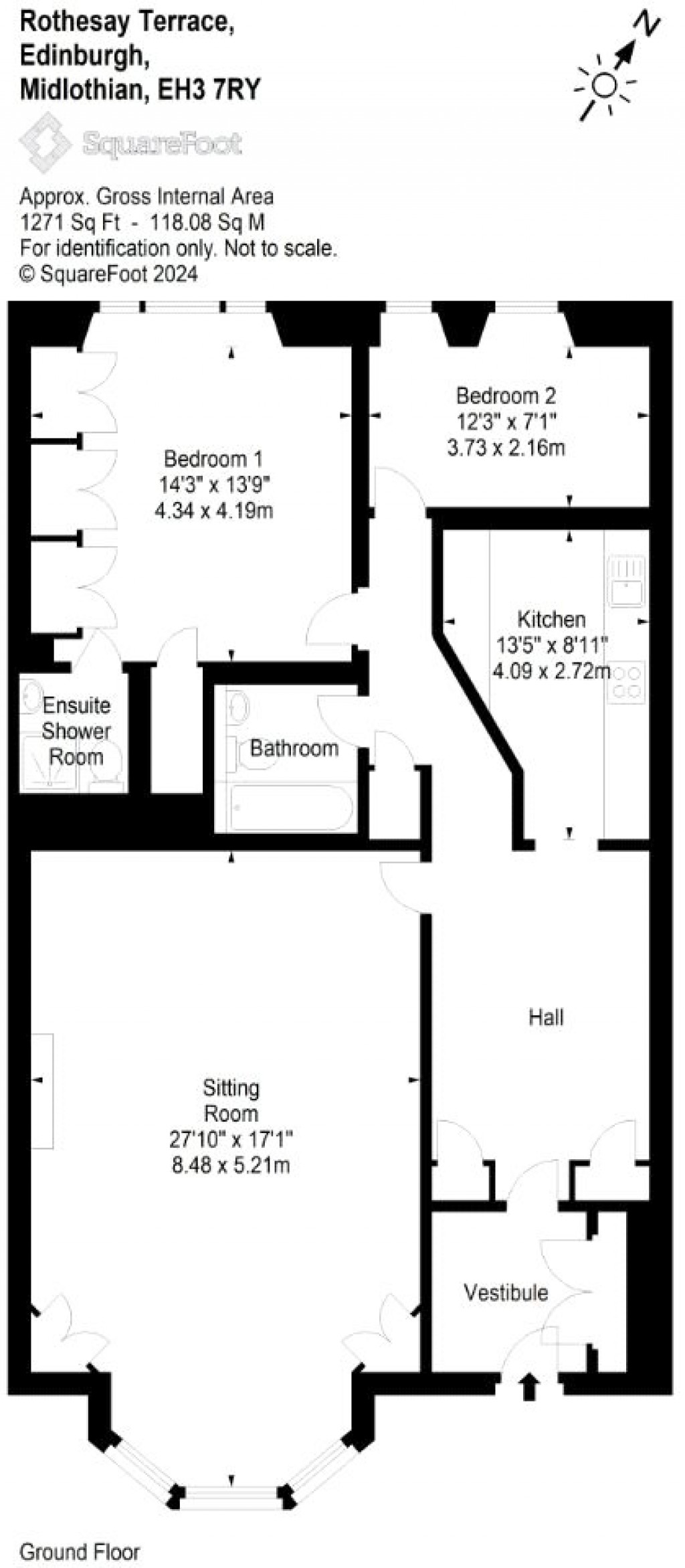 Floorplans For Rothesay Terrace, Edinburgh, Midlothian