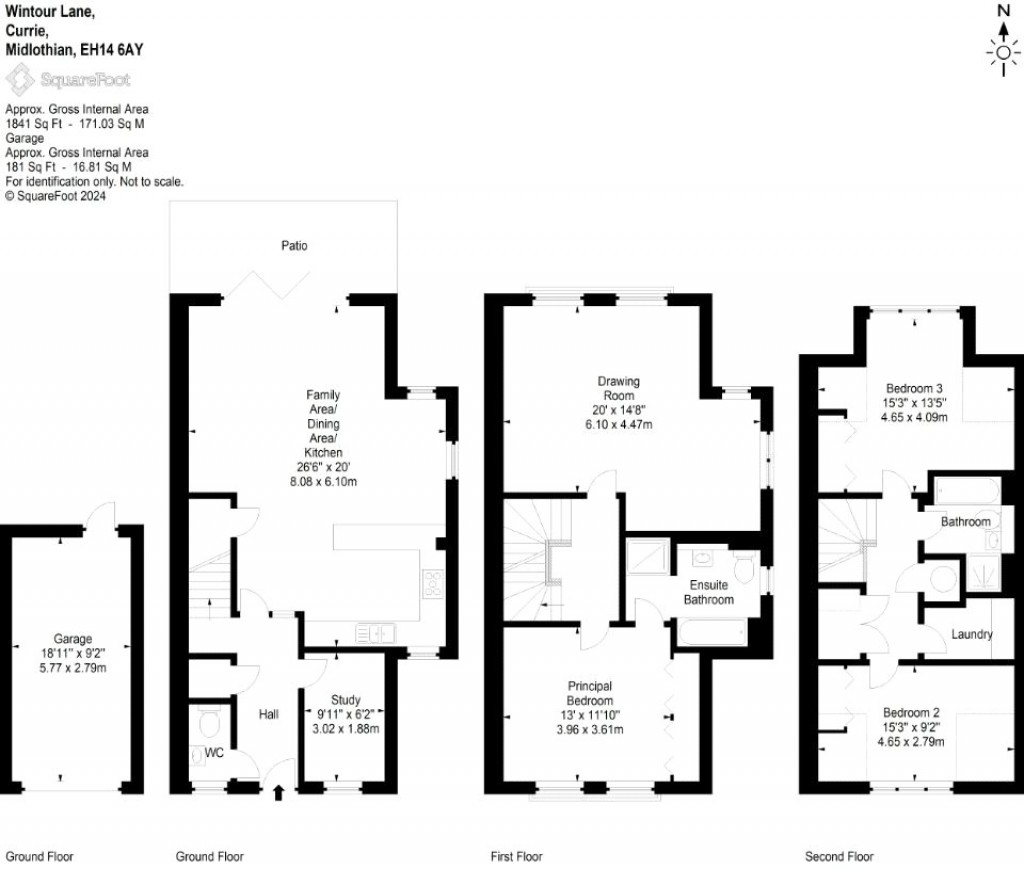 Floorplans For Wintour Lane, Currie, Midlothian