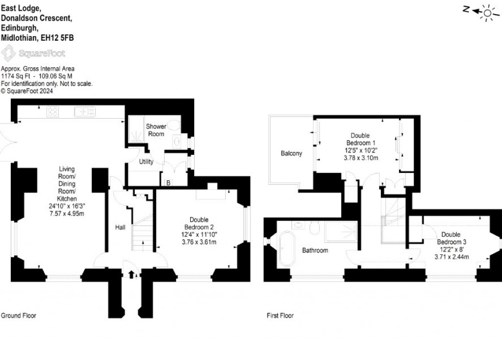 Floorplans For East Lodge, Donaldson Crescent, Edinburgh