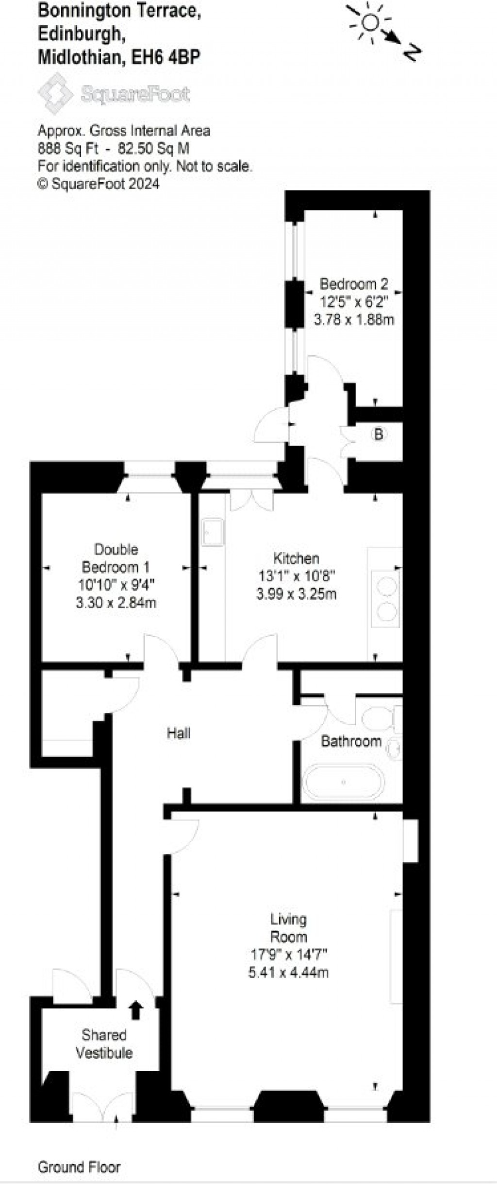 Floorplans For 7/1, Bonnington Terrace, Edinburgh, Midlothian