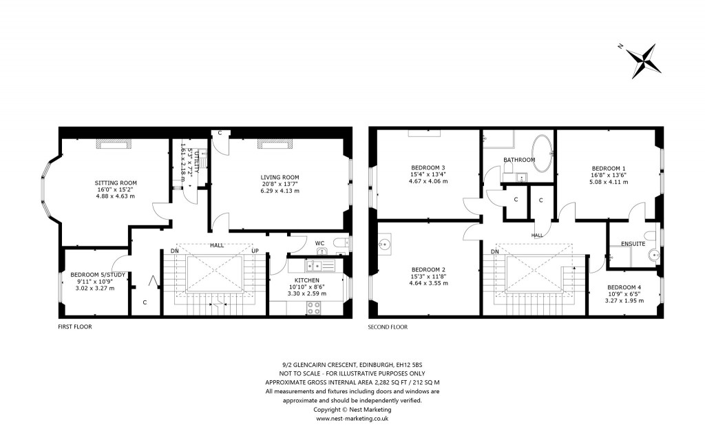 Floorplans For Glencairn Crescent, Edinburgh