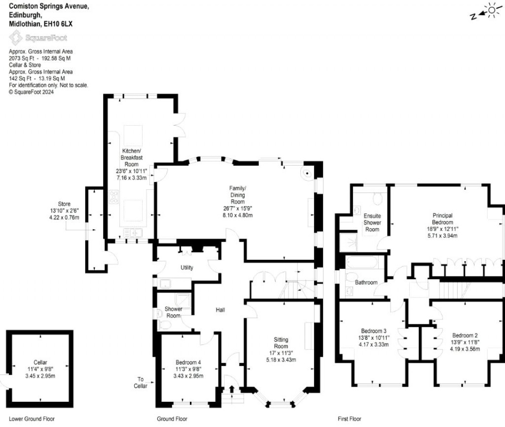 Floorplans For Comiston Springs Avenue, Edinburgh, Midlothian