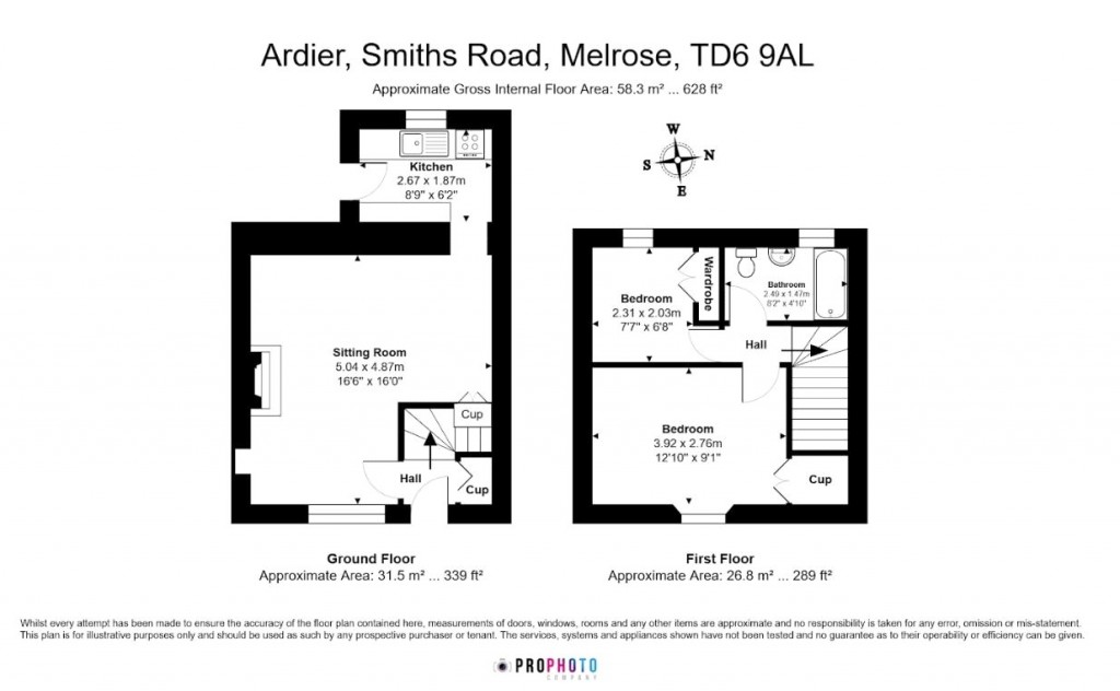 Floorplans For Ardier, Smiths Road, Darnick, Melrose, Scottish Borders