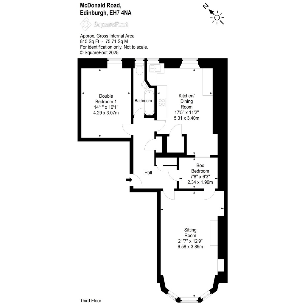 Floorplans For Flat 3F1, Mcdonald Road, Edinburgh