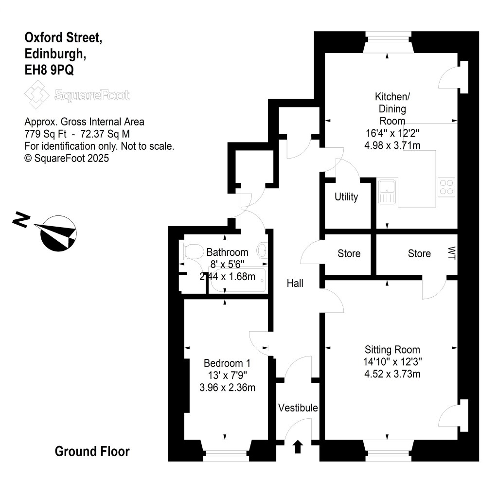 Floorplans For Oxford Street, Newington, Edinburgh