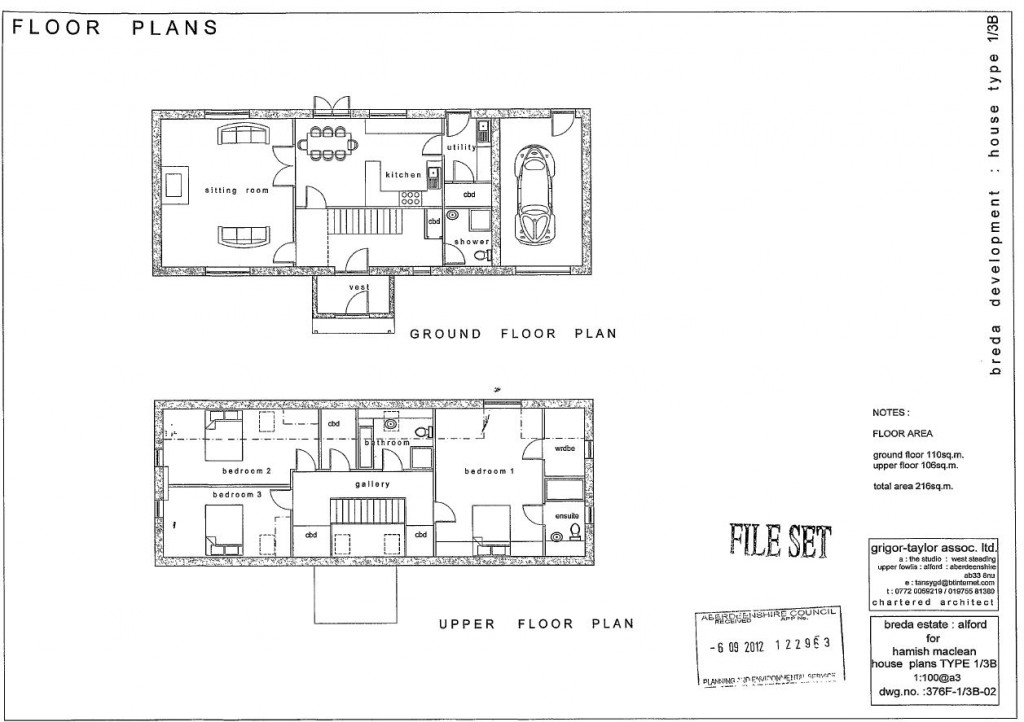 Floorplans For House Plot - Breda Home Farm, Breda  Estate, By Alford, Aberdeenshire