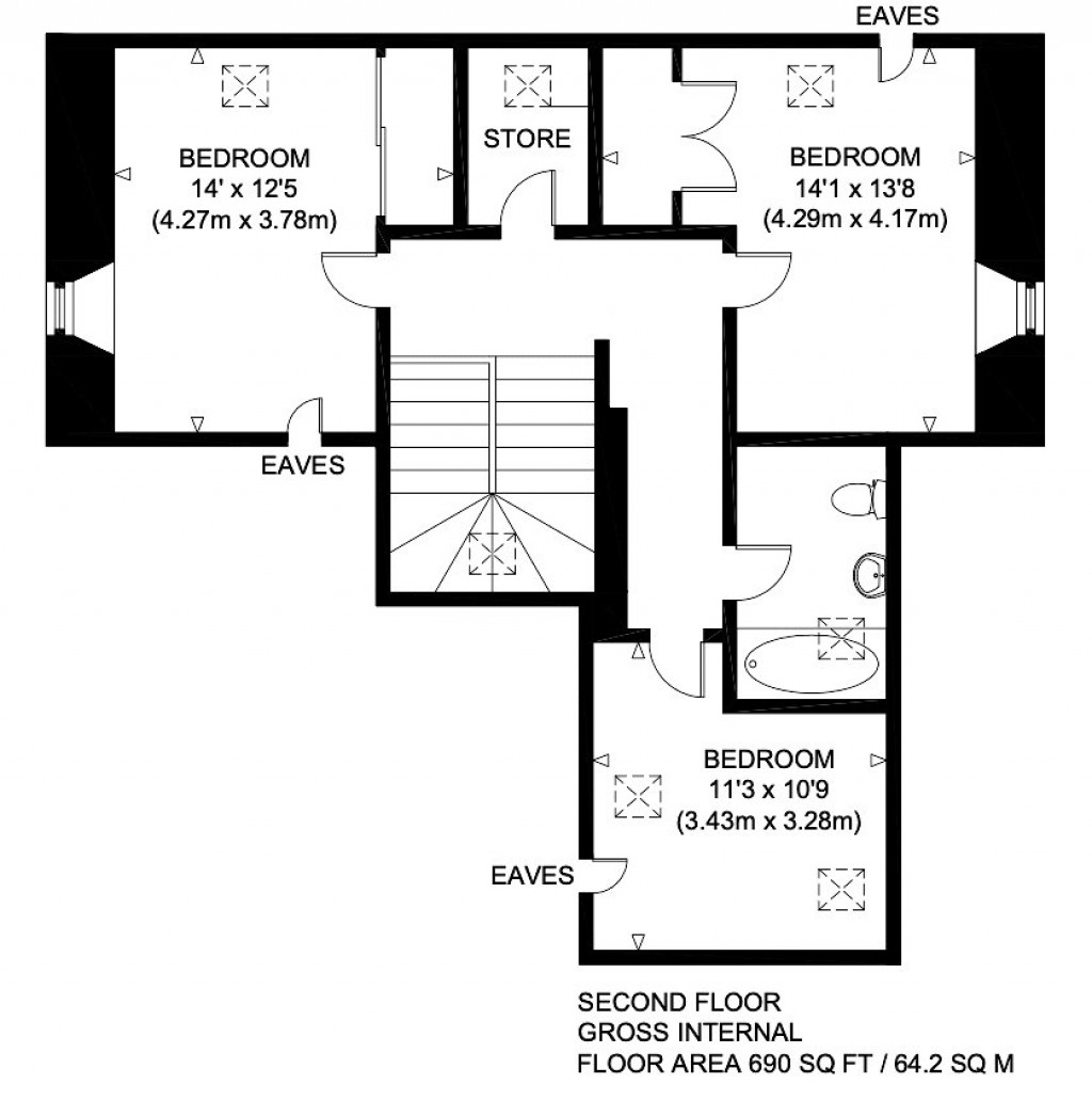 Floorplans For Parsonage House, High Street, Musselburgh, East Lothian