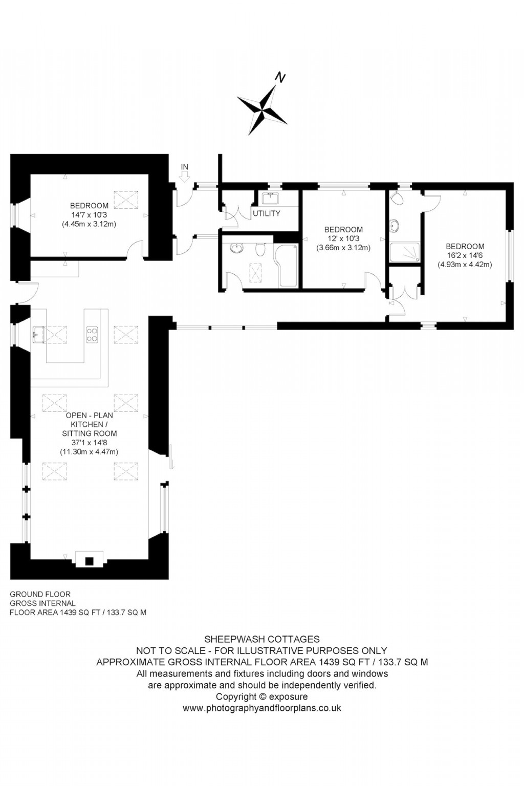 Floorplans For Sheepwash Cottages, Peaston, Humbie, East Lothian