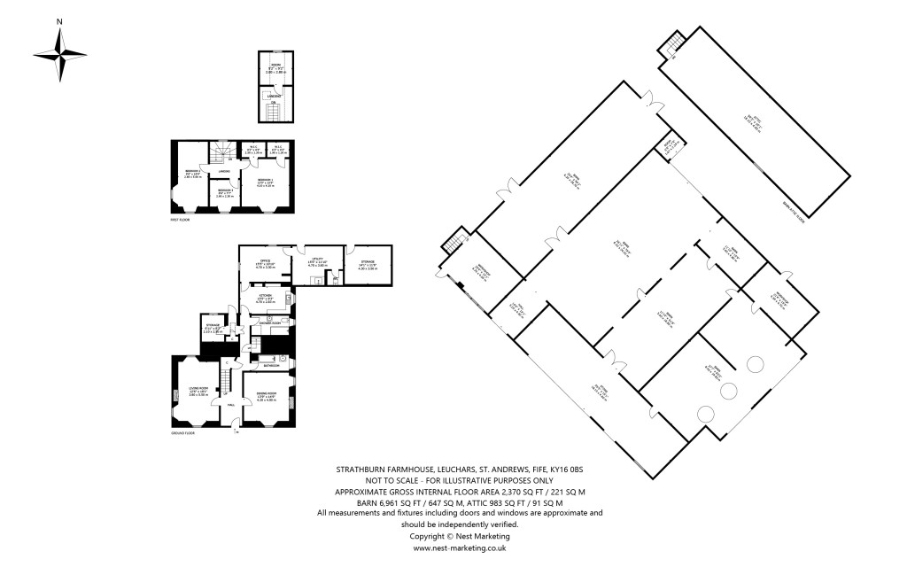 Floorplans For Strathburn Farm and Steading, Leuchars, St. Andrews, Fife