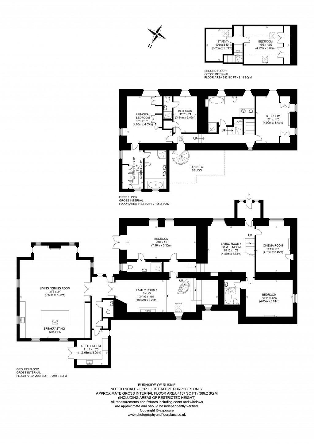 Floorplans For Burnside Of Ruskie, Ruskie, Stirling, Stirlingshire