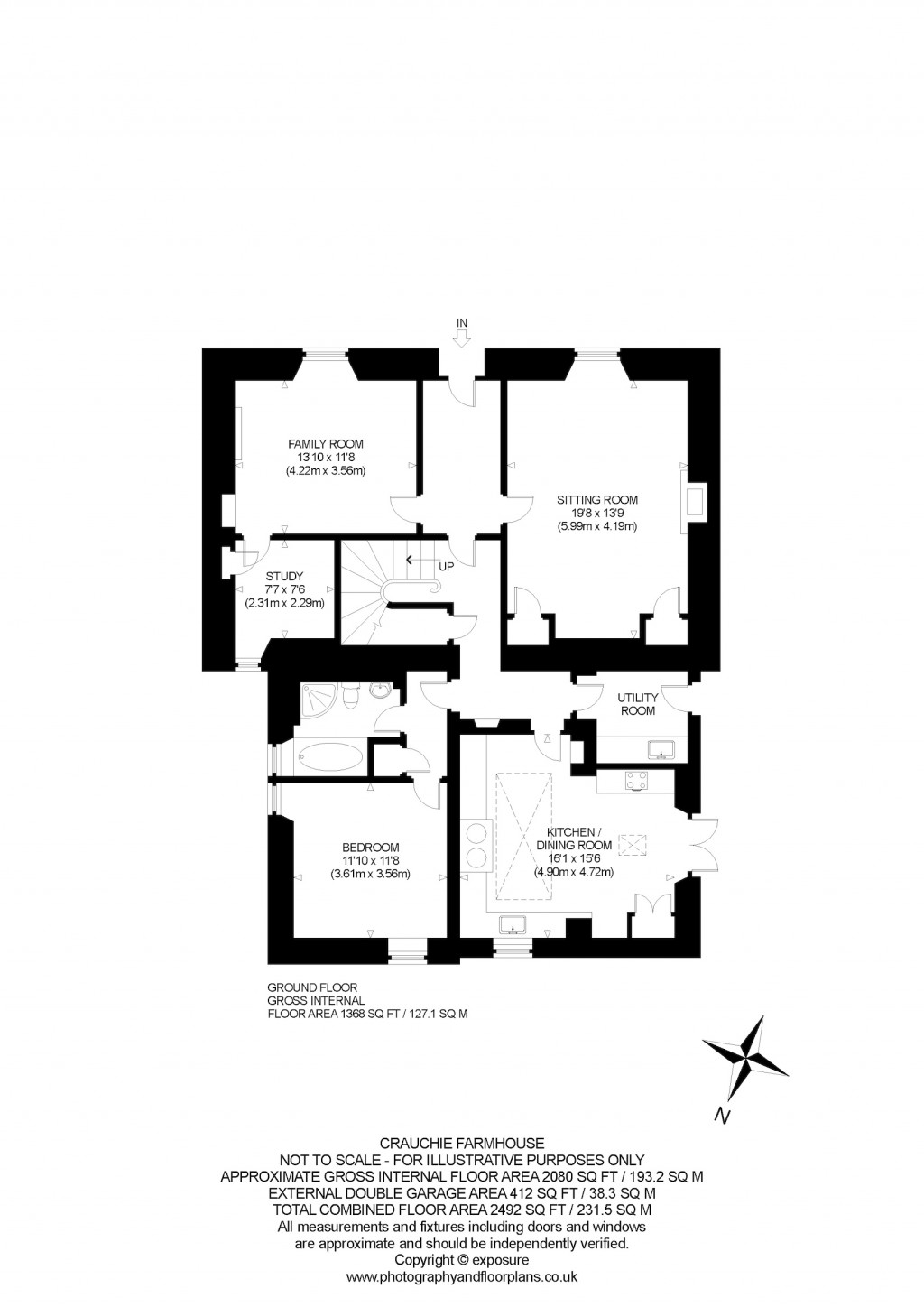 Floorplans For Crauchie Farmhouse, East Linton, East Lothian