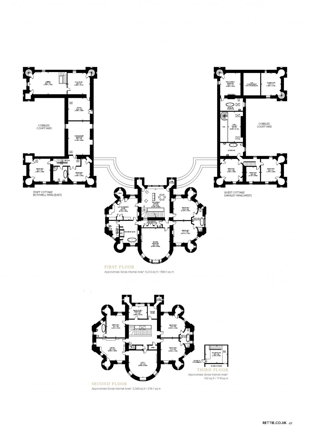 Floorplans For Seton Castle, Longniddry, East Lothian
