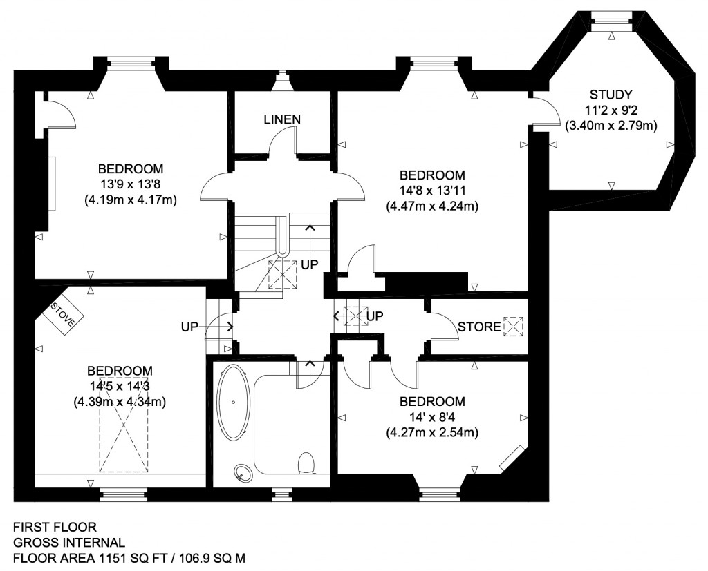 Floorplans For Whitehaven, 1 Torsonce Road, Eskbank, Midlothian