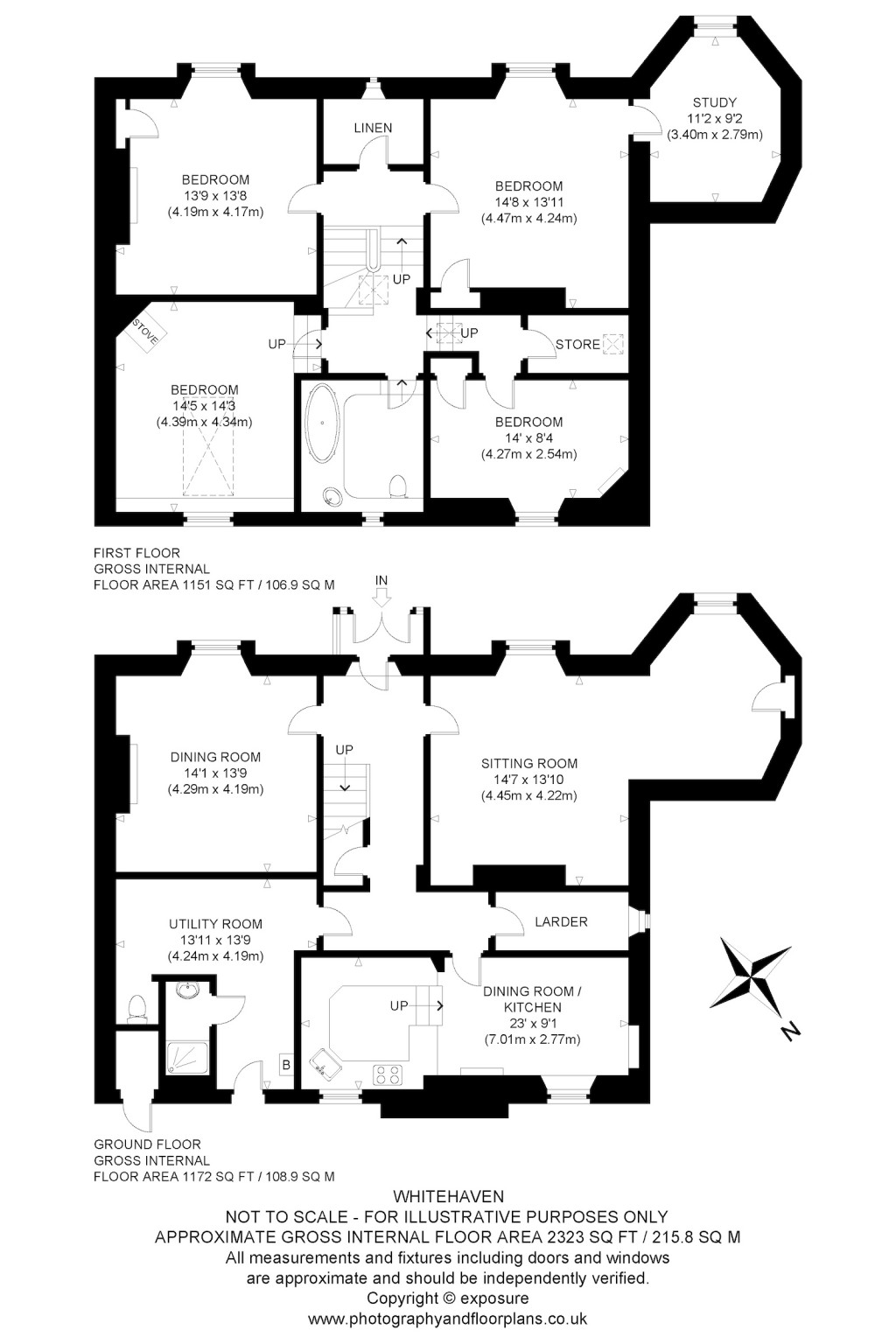 Floorplans For Whitehaven, 1 Torsonce Road, Eskbank, Midlothian