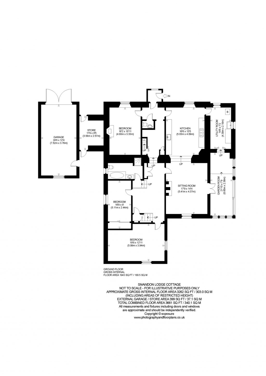 Floorplans For Snawdon Lodge Cottage, Gifford, Haddington, East Lothian