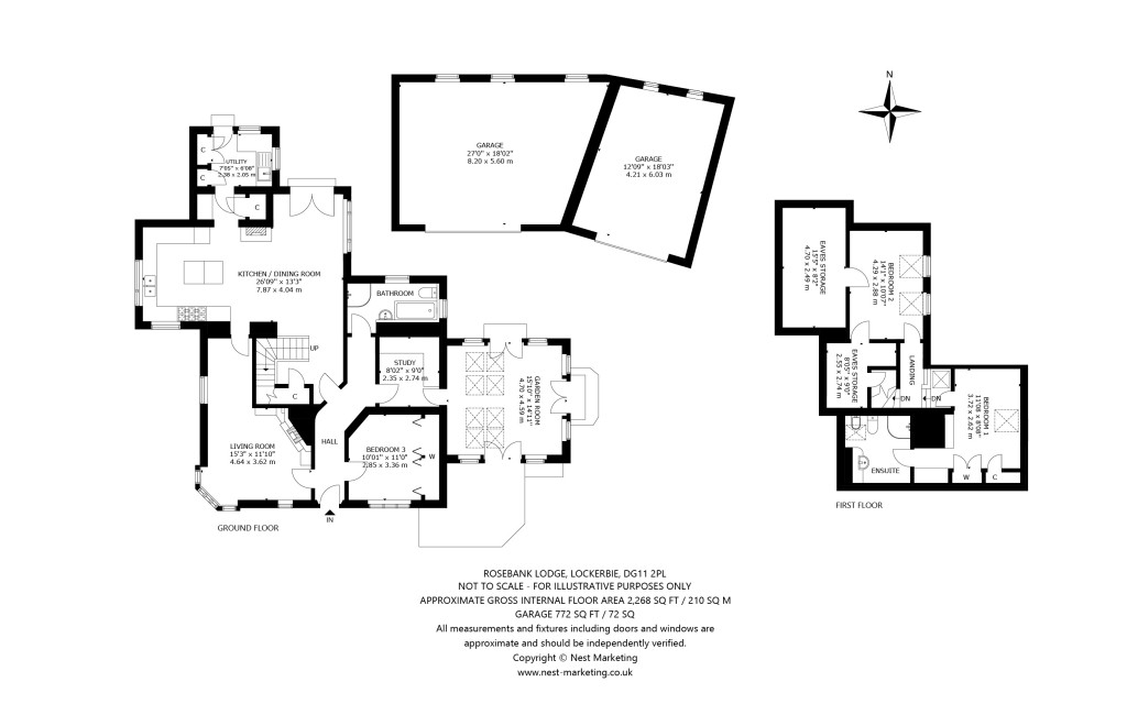 Floorplans For Rosebank Lodge, Lockerbie, Dumfries and Galloway