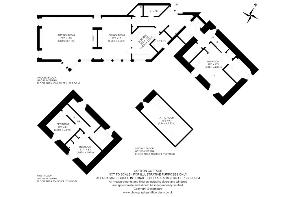 Floorplans For Lot 2 - Gorton Cottage, Gorton Cottage & Stable Cottage, Lasswade, Midlothian