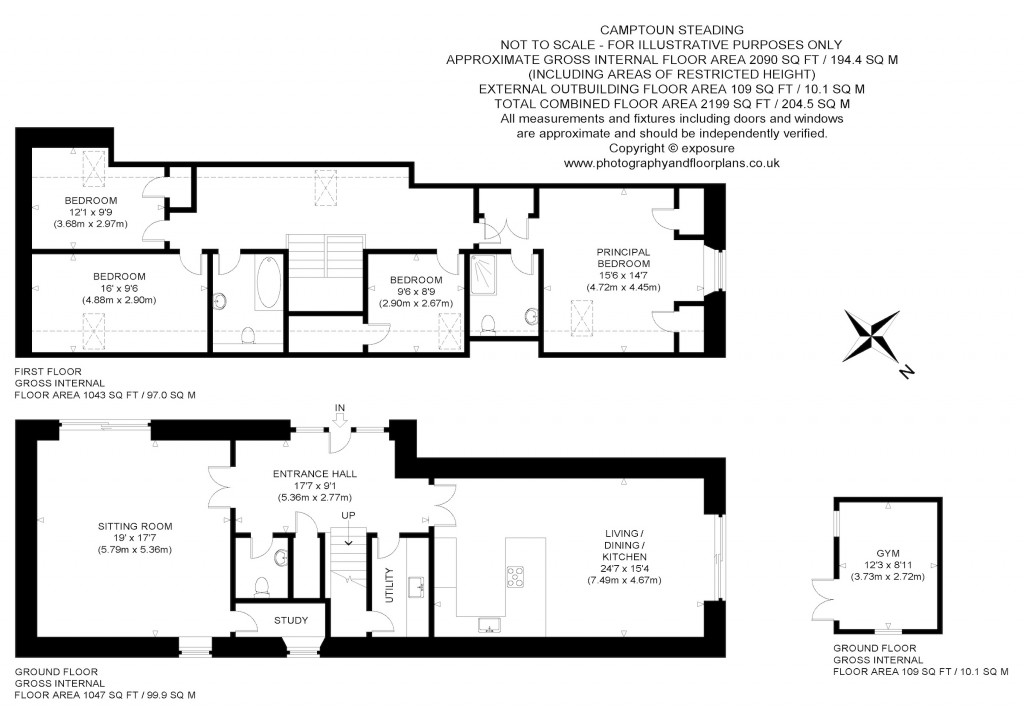 Floorplans For Camptoun Steading, North Berwick, East Lothian