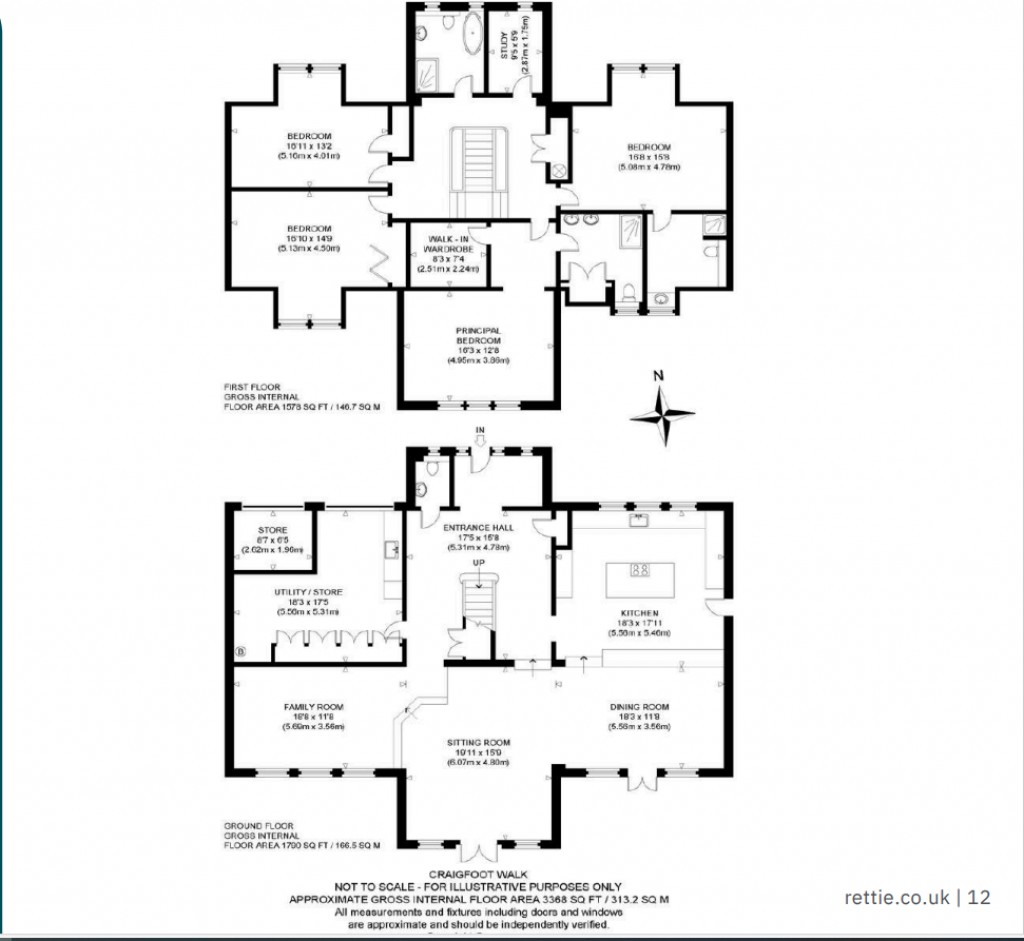 Floorplans For Craigfoot Walk, Kirkcaldy, Fife