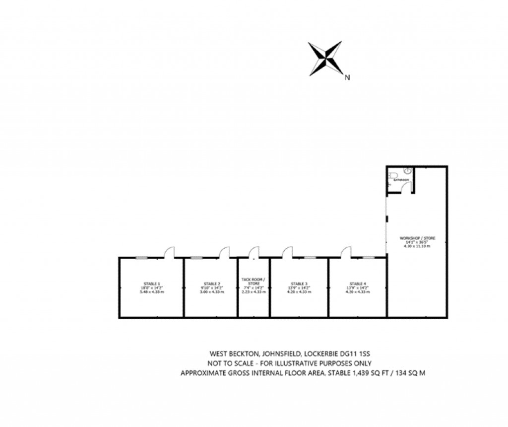 Floorplans For West Beckton Stables - Lot 2, Lockerbie, Dumfries and Galloway